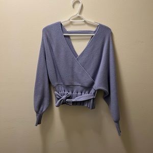 Faux wrap sweater